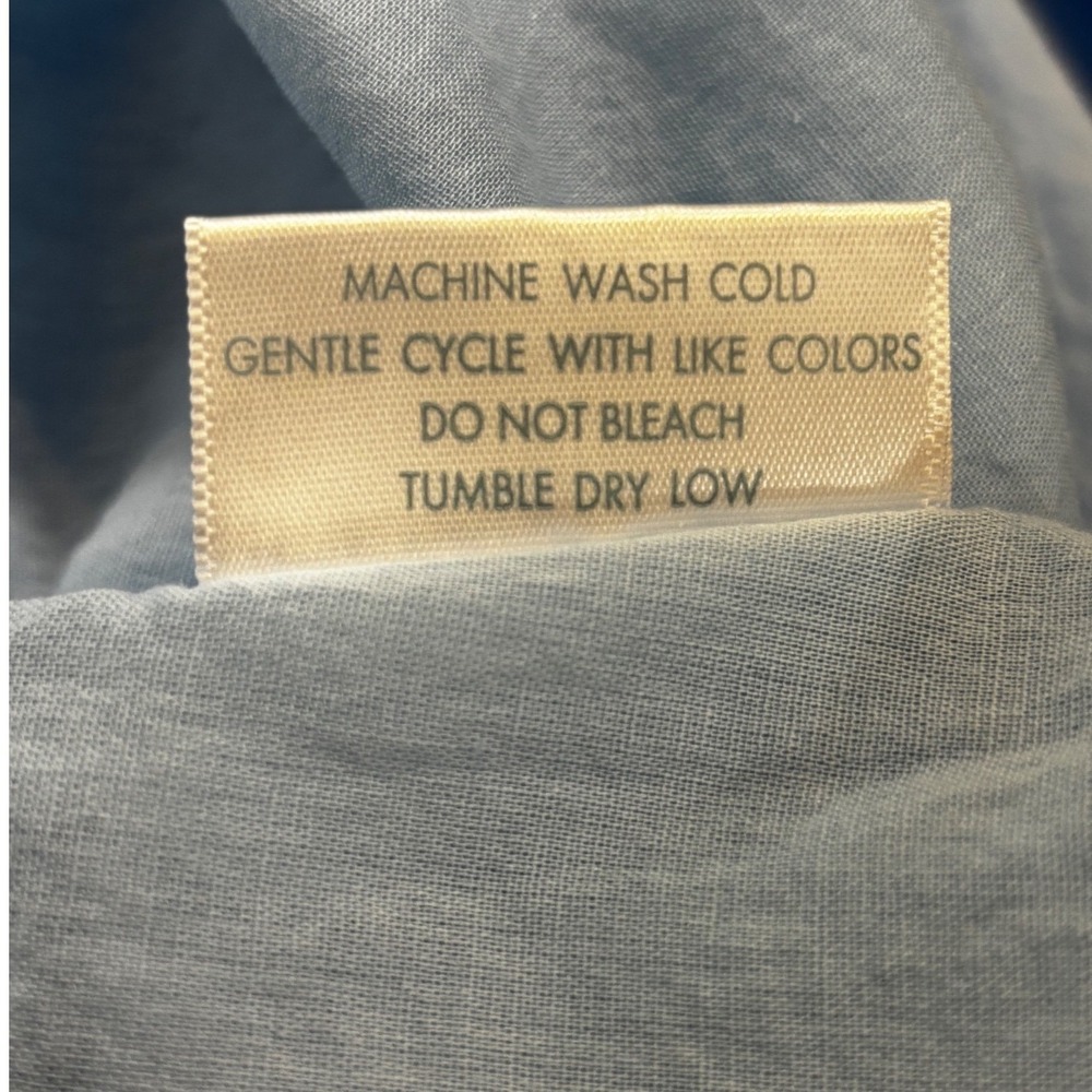 LAKE  Light Blue Swiss Dot Smocked Midi Dress Ruffle Strap‎ Square Neck - Picture 16 of 16